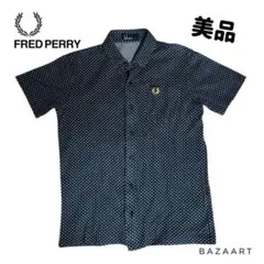 FRED PERRY フレッドペリー ドット柄 ポロシャツ ネイビー ゴールド