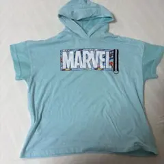MARVEL フード付きTシャツ ライトブルー 160のサムネイル