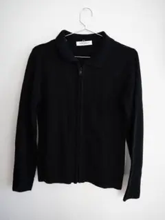 古着　heure legere ジップアップリブニット