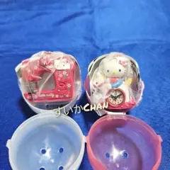 ハローキティ なつかしアイテムミニチュアコレクション2 めざまし時計 ミシン