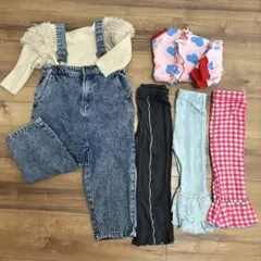 100cm まとめ売り ボトムス トップス サロペット 6点