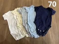 ユニクロ UNIQLO ベビー肌着 半袖 ボディスーツ サイズ70