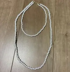 3COINS　2連パールネックレス