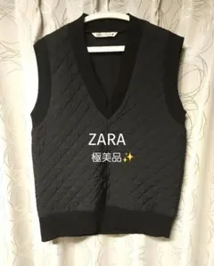 極美品✨ZARA キルティング ベスト　黒
