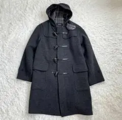 【美品】バーバリーブラックレーベル　ロング ダッフル コート　チェック柄　ウール
