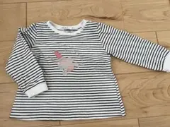 SLAP SLIP 長袖Tシャツ 100cm ボーダー リップモチーフ