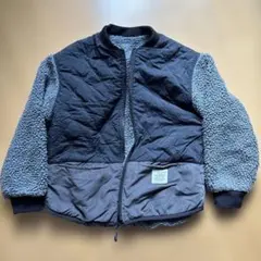 キッズ ボアジャケット 黒とグレー
