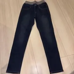 ウエストゴム ダークブルーデニムパンツ 140