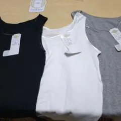 コットン100% タンクトップ Lサイズ 3色