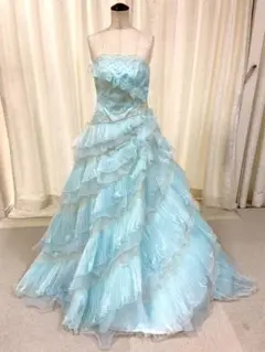 水色 カラードレス　ウェディングドレス　結婚式