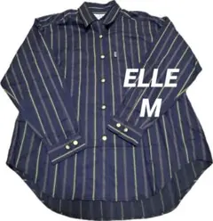 ELLE ストライプ 長袖シャツ 38 ネイビー レディースのサムネイル