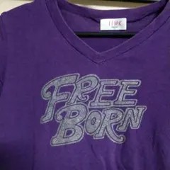 日本製　iiMK 半袖 Tシャツ パープル FREE BORNのサムネイル