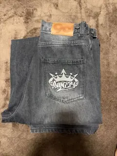 9090 バギーデニム ブラック Sサイズ