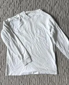 【値下げOK】メンズ 長袖Tシャツ 白 ロンT 無地 Lサイズ