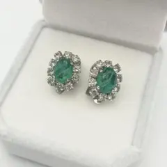 ツツミ ペリドット ピアス フラワーモチーフ お花 K14 ホワイト