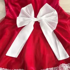 サンタコスプレ衣装 赤 リボン付き