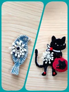 ♧roちゃん♧様ご専用です ミナペルホネンブローチハンドメイド