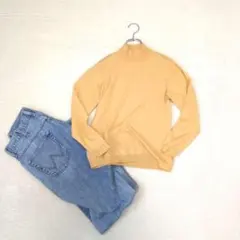 epurer◇イタリア製生地ウール長袖ニットプルオーバー『40』ハイネック