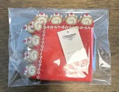 近沢レース　ロールケーキ　赤　ハンカチ　新品