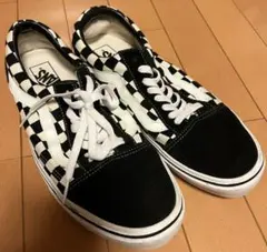 バンズ オールドスクール　チェック　黒白　27.5