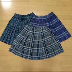 Cupop チェック柄プリーツスカート3枚セットのサムネイル