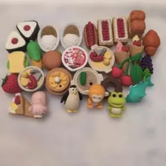 昭和レトロ かみつきばあちゃん 消しゴム 4種類 当時物 未使用品