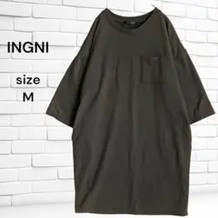 INGNI オ―バ―サイズ スウェット トレ―ナ― ミニワンピース M カーキ