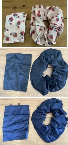 ケース付き シュシュ ヘアゴム 3個セット