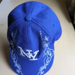 青 NYロゴ ベースボールキャップ