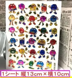 撥水防水キラシールステッカー！キャラクター　m&m's 1 チョコ　お菓子
