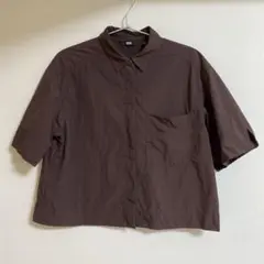 UNIQLO ユニクロ ナイロンボクシーショートシャツ 5分袖 Sサイズ