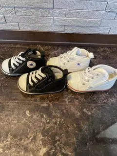 コンバース オールスター12cm12.5cm黒白