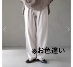 エヴァムエヴァ　コットンタックパンツ　セミワイド　ブラック　2022年　サイズ1