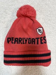 美品 パーリーゲイツ ニット キャップ ピンク ニット帽 ユニセックス
