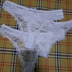 Mサイズ 3枚セット レース セクシーTバック 白