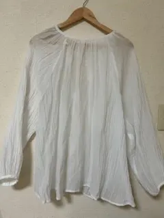 CIAOPANIC TYPY シアーボリュームスリーブブラウス　ホワイト