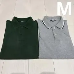 UNIQLO ポロシャツ ダークグリーン グレー 2枚セット　メンズサイズ