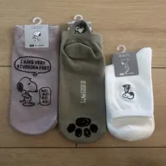 PEANUTS スヌーピー ソックス 3足セット 23-25cm