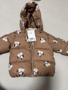 犬柄ダウンコート9-12ヶ月