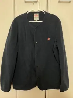 DANTON カラーレス　フリースジャケット 42 ネイビー