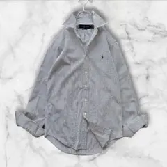 極美品 ラルフローレン 現行タグ ストライプ クラシックフィット シャツ　M相当