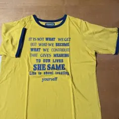 shesame ロゴプリント 半袖Tシャツ イエローのサムネイル