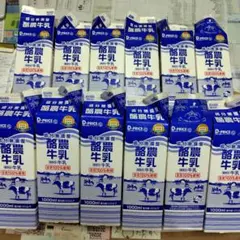 牛乳パック 未解体 折り畳み無し 24本 〈銘柄〉【酪農牛乳】