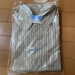 cafe soho 長袖シャツ　クリーニング済み　Lサイズ　ストライプ　ベージュ