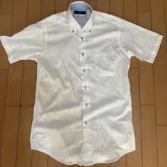 ホワイト 半袖ドレスシャツ 胸ポケット付き