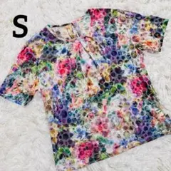 【nuovo quaranta】半袖 カットソー/Tシャツ/透け感/Sサイズ