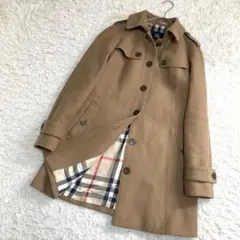 17138✨バーバリーロンドン ウールコート 38 M メガチェック キャメル