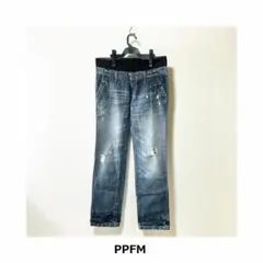 PPFM ストレッチ デニム BK インディゴ y2k archive ギミック - メルカリ