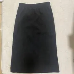コーデュロイ ロングスカートブラック
