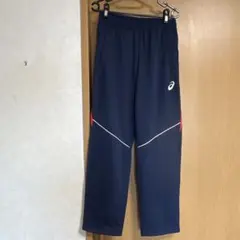 asics レディース ジャージパンツ ネイビーのサムネイル